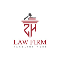 Set of modern law firm justice logo design vector graphic template