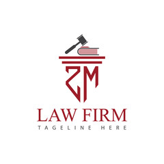 Set of modern law firm justice logo design vector graphic template