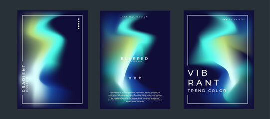 Abstract multi-color blurred gradient vector cover illustration, Gradient mesh abstract background