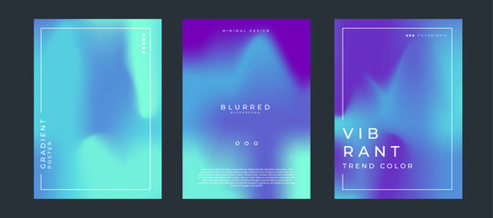 Fototapeta premium Background of gradient lights, Blue and purple blurred background