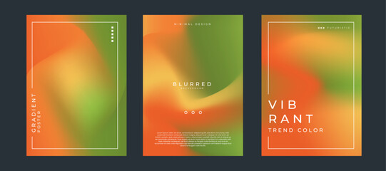 Obraz premium Soft multicolor vector background with mesh, A green screen with a orange background