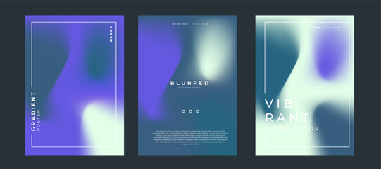 Set of abstract background with beautiful gradation color background for poster flyer banner