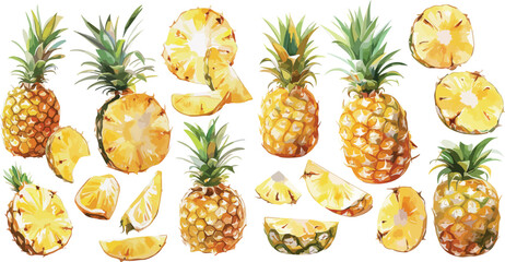 pineapple watercolor clipart	