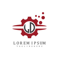 initial monogram for automotive logo design vector
