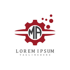 initial monogram for automotive logo design vector
