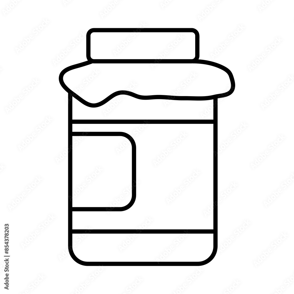 Poster jam jar line icon. vector flat trendy style illustration for web and app on white background..eps