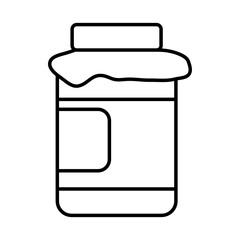 Jam jar line icon. vector flat trendy style illustration for web and app on white background..eps