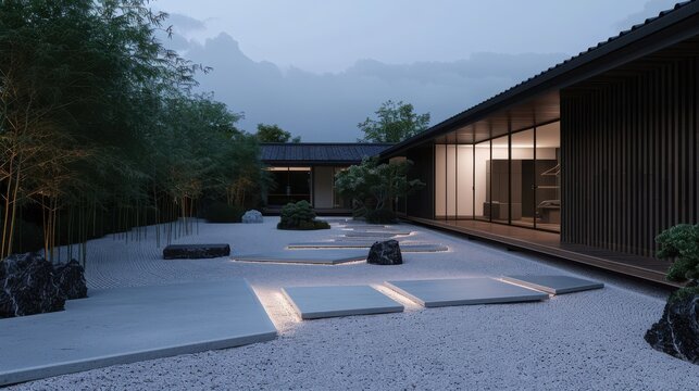 A large house with a large yard and a small pond