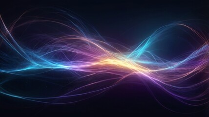 abstract background inspired by fiber optic cables, with bright light streaks and glowing lines
