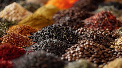 A wide selection of tropical teas and coffees tempt customers with their rich flavors and aromas.