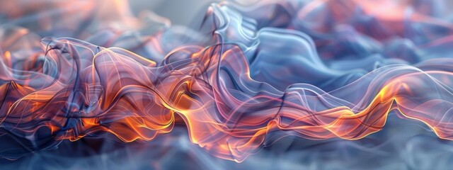 Obraz premium Abstract background with swirling, fluid lines and a vibrant color palette. Evokes a sense of dynamism and depth.