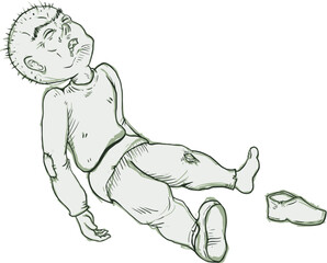 Man sitting in ground