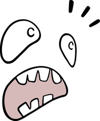 Funny face expression