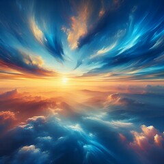 Fototapeta premium sunset in the sky