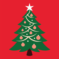 christmas tree isolated on white