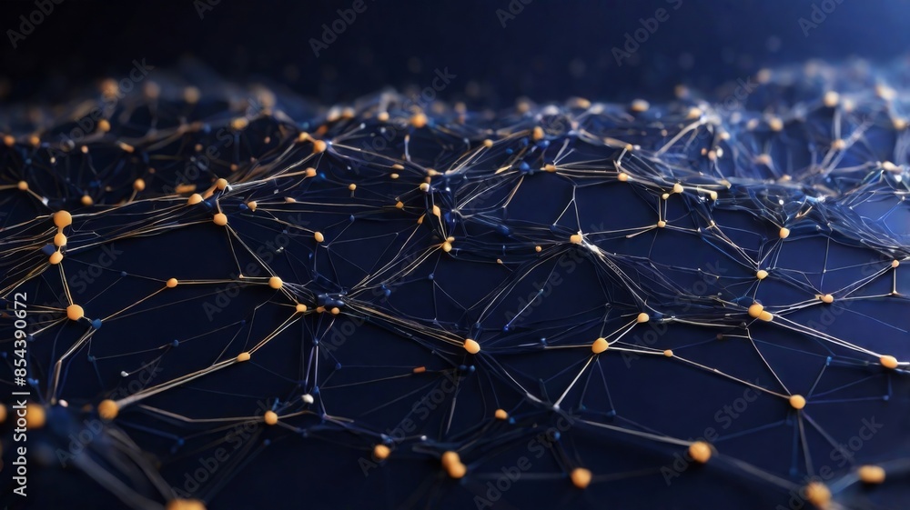 Aufkleber Design an abstract background showcasing interconnected nodes and lines