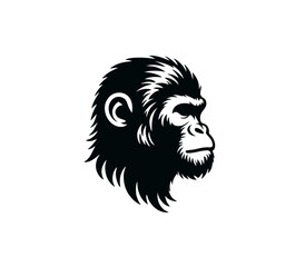 Obraz premium Logo of monkey icon isolated vector silhouette design