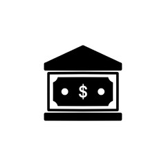 dollar house icon, icon eps vector illustration