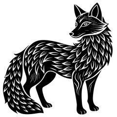 Vector illustration of a fox animal