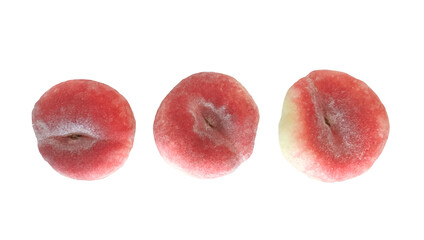 Flat peach, Doughnut peach, summer juicy fruits