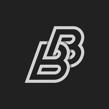 Letter BB Logo, Monogram Logo letter B with B combination, design logo template, vector illustration