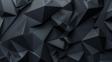 Black or dark grey 3d geometric shape texture design background.AI generated image