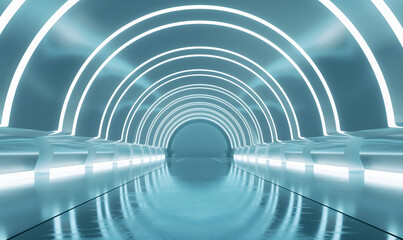 Geometric glowing lines light background