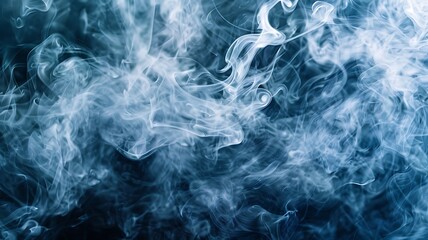 Obraz premium thick and billowing white smoke envelops a black background, evoking a mysterious and intriguing atmosphere