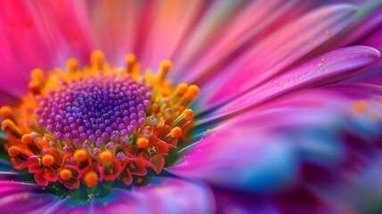 Obraz premium a close-up on bright, blooming flowers, capturing intricate details and vivid colors