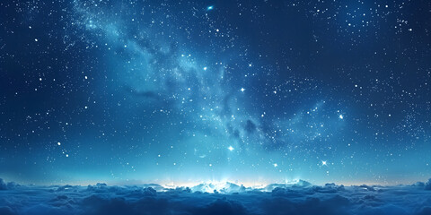 Dark cosmic starry sky background