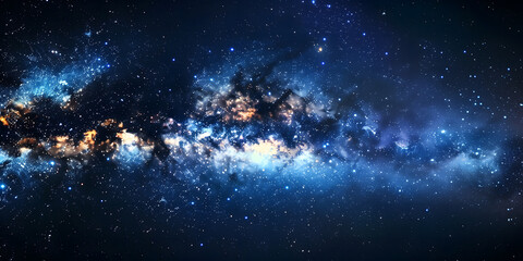 Fototapeta premium Dark cosmic starry sky background