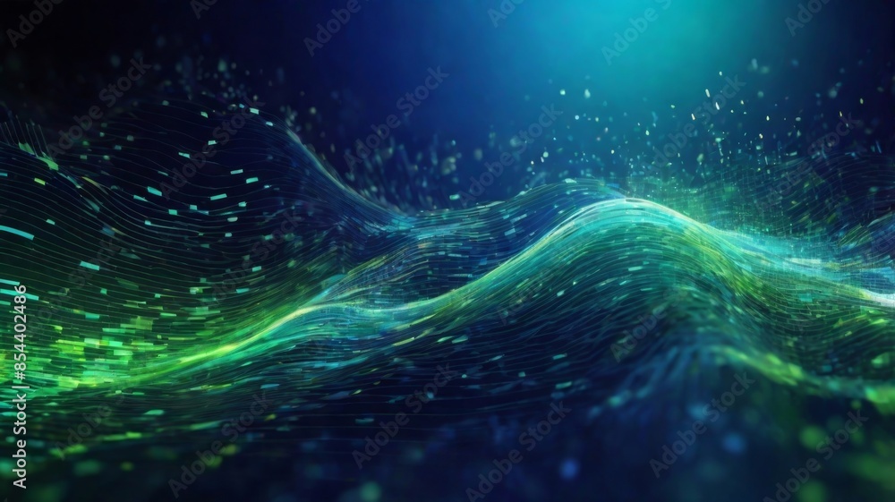 Aufkleber abstract background featuring digital data streams flowing across the screen