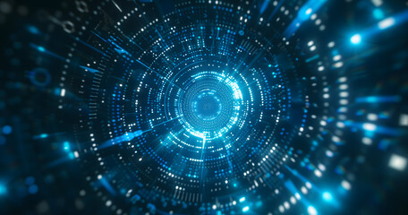 Round technology energy ring background