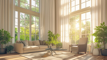 ラグジュアリーなリビング