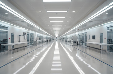 Obraz premium White science laboratory office space