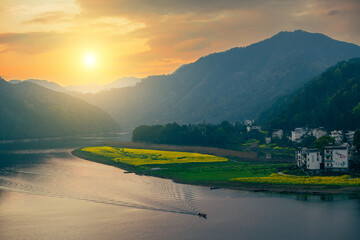 Scenery of Shili Gallery, Xin'an River, She County, Mount Huangshan City, Anhui Province