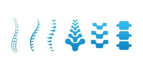 Physiotherapy spine bone abstract icon logo vector design illustration
