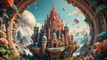 Fantasy Castle in the Clouds.