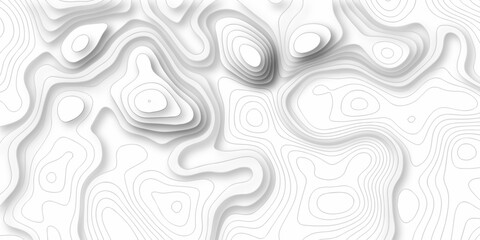 Topographic map. Geographic mountain relief. Abstract lines background. Contour maps. Topo contour map on white background, Topographic contour lines map seamless pattern.