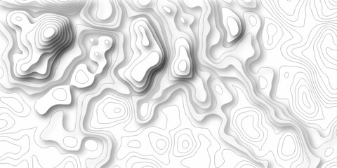 Topographic map. Geographic mountain relief. Abstract lines background. Contour maps. Topo contour map on white background, Topographic contour lines map seamless pattern.
