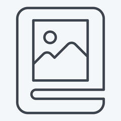 Icon Album. related to Book symbol. line style. simple design illustration