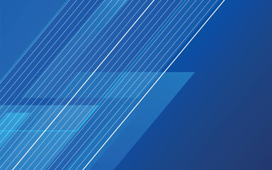 Abstract blue gradient background with diagonal geometric shape and line. vector