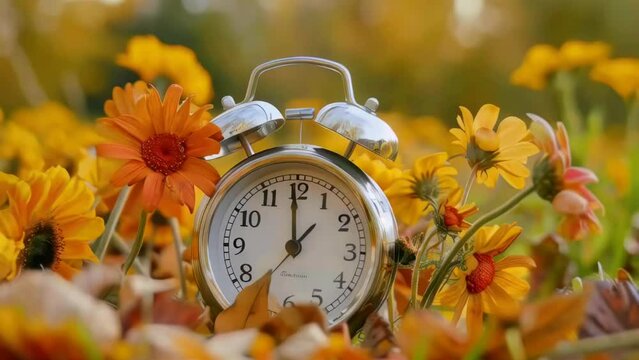 Silver alarm clock with hands on numbers 3 and 9