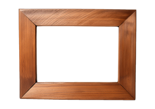 Wooden blank frame isolated on white