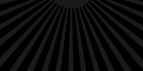 Vector abstract black gray sun rays and sunburst backdrop background. seamless retro vintage burst sunrise sunbeam element spiral striped illustration sunray template wallpaper design.