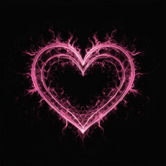 A heart made of glass is shown on a dark background. The heart is pink and has a broken appearance, giving it a sense of fragility and vulnerability