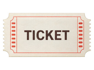 ticket isolated isolated on white. Png
