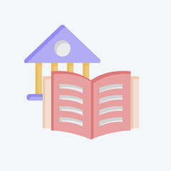 Icon Library. related to Book symbol. flat style. simple design illustration