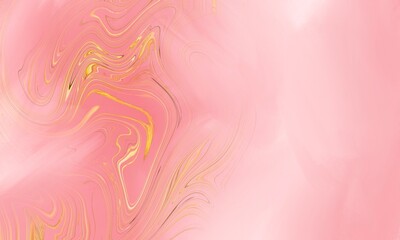 Pink and gold watercolor background on white Use it as a background for weddings and other events.
