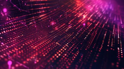 Obraz premium Particle digital cyberspace, digital data network connection concept.cyber futuristic speed tunnel.